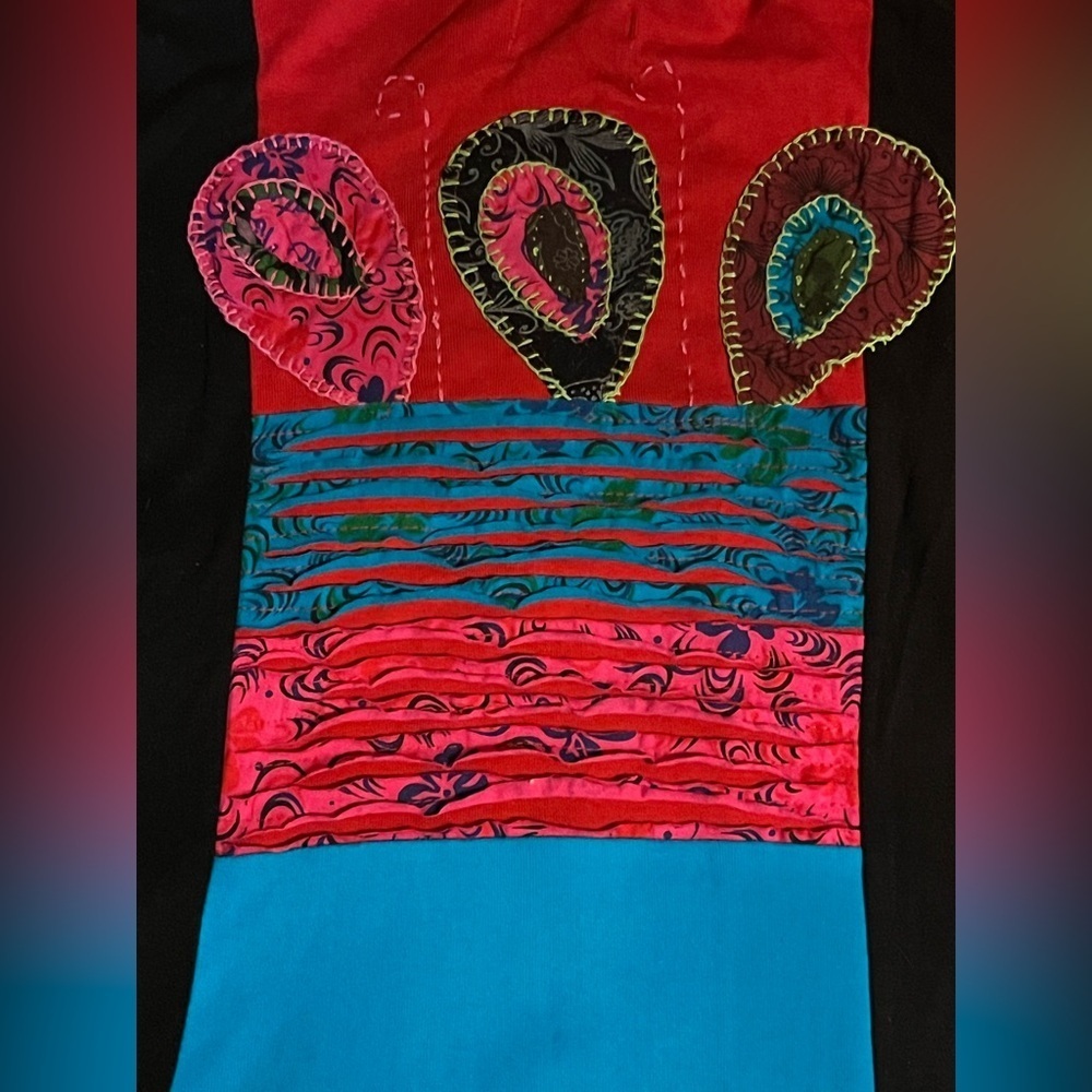 The Collection Royal Colorful Cut Jacket with Appliqué and Front Pockets NWT - Picture 7 of 9